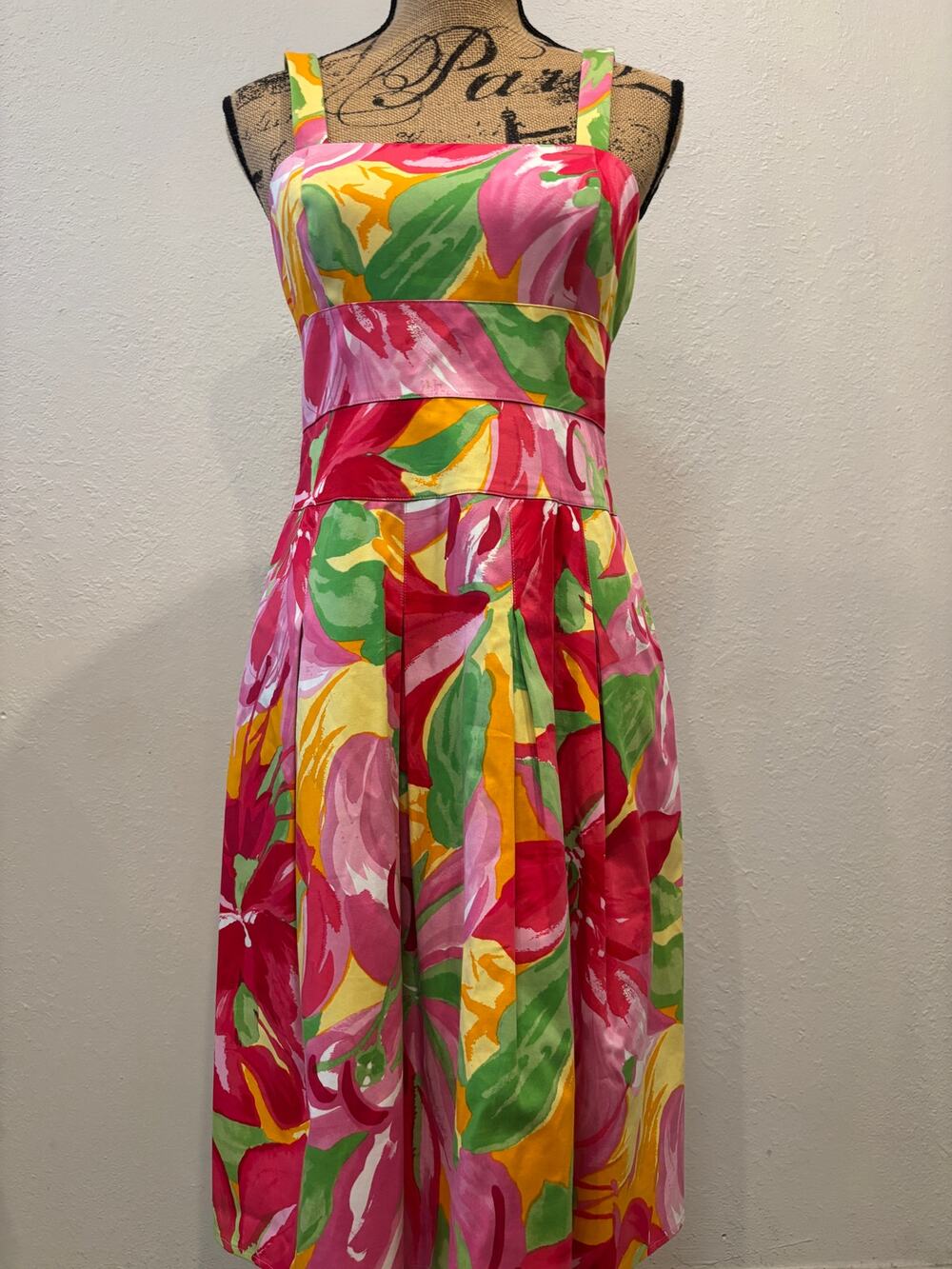 American Living Corset Dress Women’s Size 4 Preppy Coastal Floral Cotton